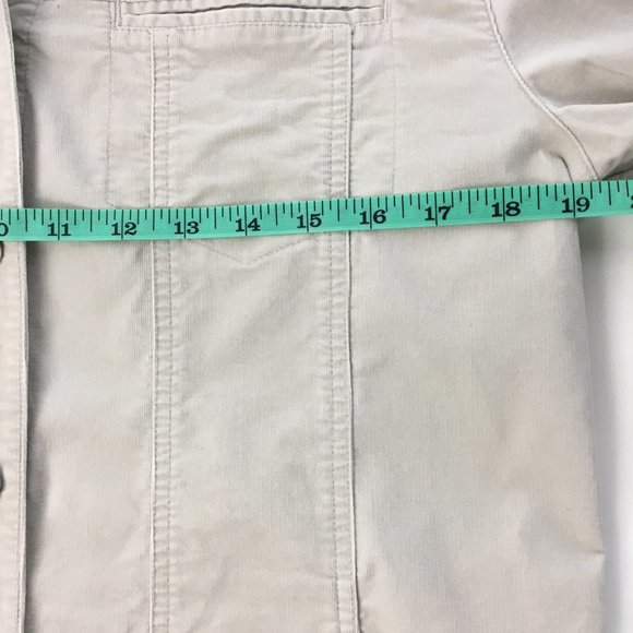 Chico's Tan Jacket Lightweight Corduroy Stretch Jacket Size 1 - Picture 9 of 12